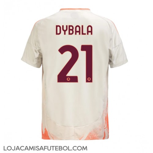 Camisa de Futebol AS Roma Paulo Dybala #21 Equipamento Secundário 2024-25 Manga Curta